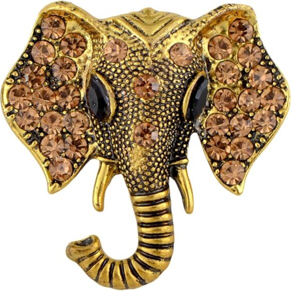 Jewelry - NWOT - Elephant Shining Rhinestones Brooch & 3D Floating Jewelry Display Case